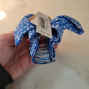 Blue And White J Crew Mini Claw Clip